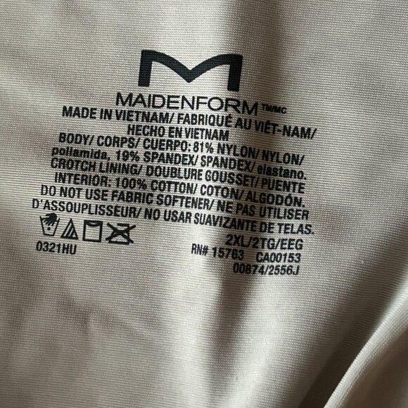 Maidenform Firm Control Shapewear Open Bust Body Shaper Size 2XL XXL Anti Static - Picture 3 of 11